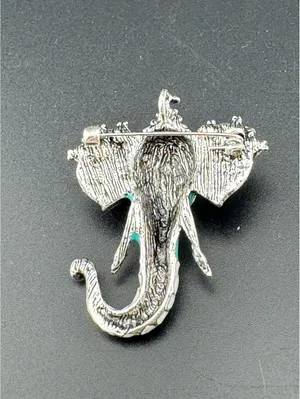 Vintage-Inspired Elephant Animal Brooch Pin thumbnail 3