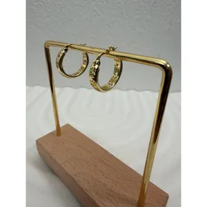 NWOT Gold Tone Paw‎ Print Hoop Earrings Cute Pet Lover Huggie Hoops thumbnail 6