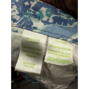 Lilly Pulitzer Womens Shorts 10 Blue Scalloped Hem Buttercup Floral Print thumbnail 9