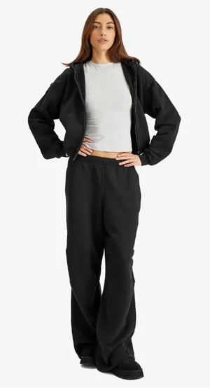 NWT SKIMS VINTAGE FLEECE ZIP-UP HOODIE WASHED ONYX SIZE XS (Dep) thumbnail 1