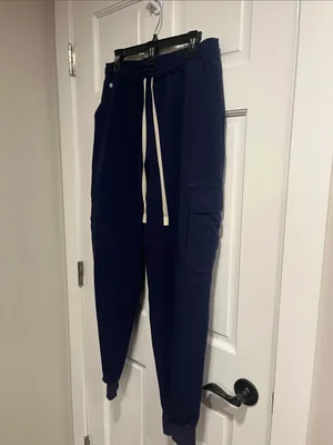 Figs Technical Collection Zamora High Waist Jogger Scrub Pants Navy Blue Size L thumbnail 2