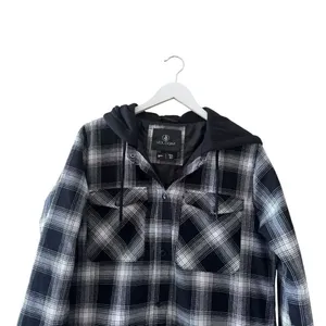 Volcom Hooded Black White Checkered Cotton Blend Ski Snowboard SZ XL # 2518 thumbnail 2