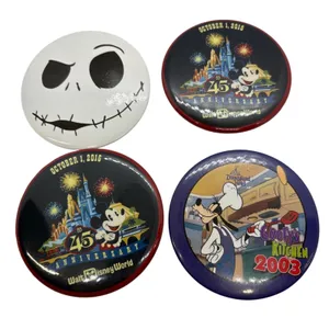 Disney Pin Button Lot WDW 45th Anniversary Goofy Kitchen‎ 2003 Jack Skellington thumbnail 1