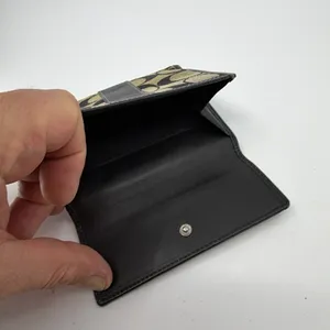 Coach Signature C Snap Black Canvas Leather Wallet thumbnail 4