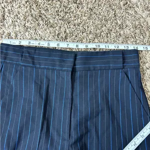 Pinko Navy Blue Pinstripe Bermuda Shorts School Girl Preppy thumbnail 2