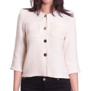 Maria Bellentani ladylike gold button cardigan sweater small thumbnail 1