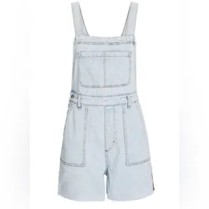 WeWoreWhat Slit Overall Short in Super Light Size Small thumbnail 4