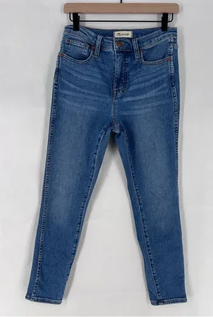 Madewell Medium Wash‎ Denim High Rise Skinny Crop Jeans Size 26 thumbnail 1