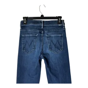Mother Jeans Women 26 Blue Denim‎ Night Tripper The Insider Crop Fray Streetwear thumbnail 5