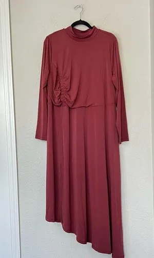 Eloquii Asymmetrical Long Sleeve Midi Dress NEW Plus Size 18 thumbnail 3