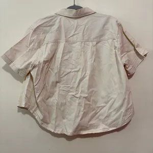 Crop Beige Shirt Tan Size M thumbnail 7