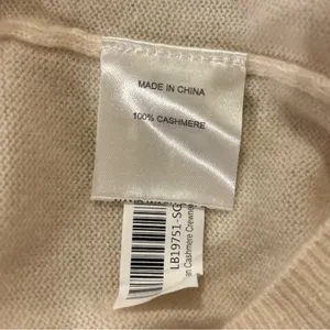 Quince 100% Cashmere Crewneck Sweater – Soft Beige, Women’s Size Small NWT thumbnail 3