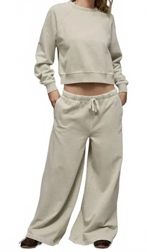 AE Everyday Luxe Wide-Leg Sweatpant American Eagle NWT Green XL thumbnail 1