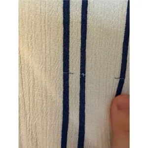 Michael Kors White and Navy Vertical Stripe V-Neck Tunic Women's Sz Large thumbnail 8