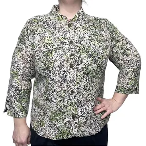 Linen Blend Trellis Print Lightweight Jacket thumbnail 1