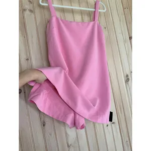 NWT Lulus Chayan Pink Sleeveless Skort Romper Party Chic Feminine Club Size XL thumbnail 5
