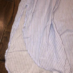 H&M light blue striped shirt dress maxi size medium thumbnail 5