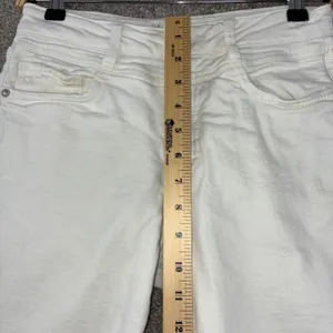 Pilcro & the Letterpress Anthropologie Jeans Womens 27‎ Cream High Rise Slim thumbnail 6