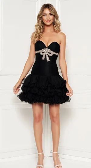 SHERRI HILL Black Homecoming Cocktail Dress thumbnail 4