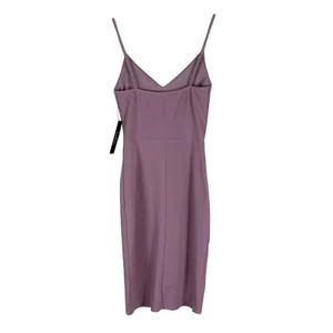 NWT Lulus Mini Bodycon Dress Womens XS Mauve Sleeveless Wrap Minimalist Cocktail thumbnail 4