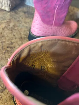 Ariat Pink Ostrich-Texture Western Heeled Boots thumbnail 6