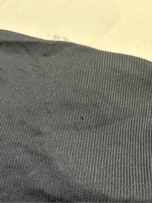 Aerie Black Ribbed swim Bandeau Top large thumbnail 6
