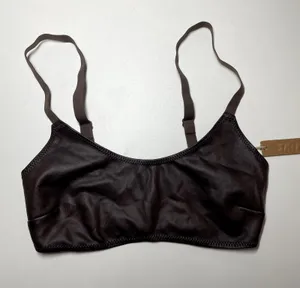 Skims Wet Jersey Scoop Bralette XXS Cocoa Brown Adjustable Minimal NWT thumbnail 1