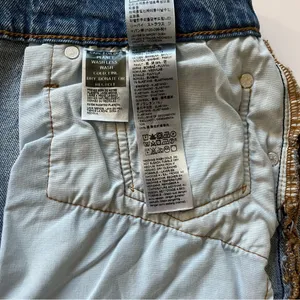 Levi's 501 Women's Distressed Cut-Off Shorts with Raw Hem Button Fly Size 33 NWT thumbnail 11