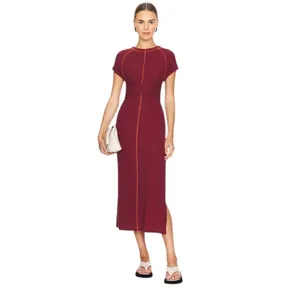 NWT Free People Sunni Tie Back Maxi Dress IN WILD GINGER Medium thumbnail 2