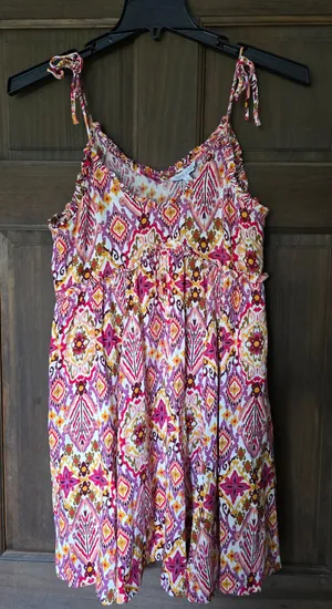O Patrons of Peace Multicolor Sleeveless Top in Pink, Yellow & Purple Small thumbnail 1