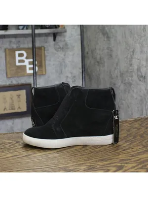 Sorel Out N About Pull-On Wedge Sneakers 2058651 Black / Sea Salt 6M thumbnail 7