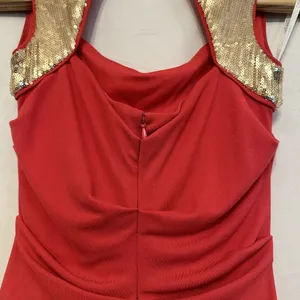 CALVIN KLEIN Women Size‎ 2 Pink Gold Sequin Embellished Maxi Evening Dress thumbnail 6