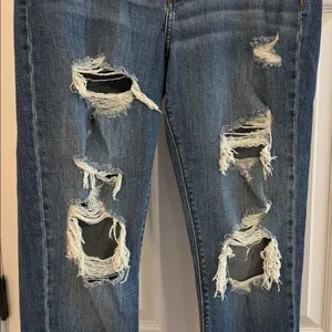 Eunina Frankie Mid Rise Girlfriend Jeans in Blue Size 15 thumbnail 3