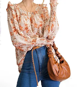 On The Daily Floral Blouse XL NWT thumbnail 1