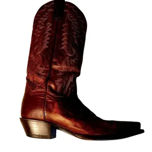VTG Cowboy Boots Dan Post Wom Sz 8.5 Western Wear Embroidery Stitch Detailed-Boh thumbnail 6