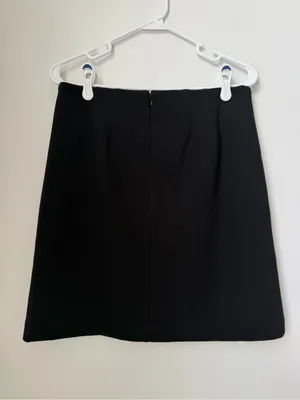 Ann Taylor Black Mini Skirt with Gold Buttons Size 6 New with tags! thumbnail 5