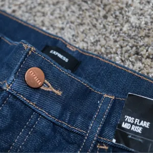 Express 70s Flare Jeans Womens 6R Dark Wash Mid Rise Conscious‎ Edit NWT $98 thumbnail 5