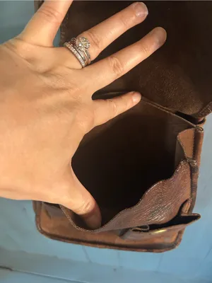 Vintage 1970’s Dark Brown Leather Shoulder Saddle Bag with Front Pockets - EUC thumbnail 4