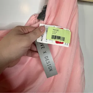 Love x Design One Shoulder Ruched‎ Pink Midi Dress Size Medium thumbnail 8