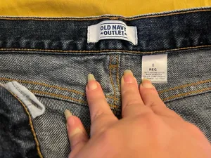 Old Navy Relaxed Fit Women's Dark Blue Jeans thumbnail 2
