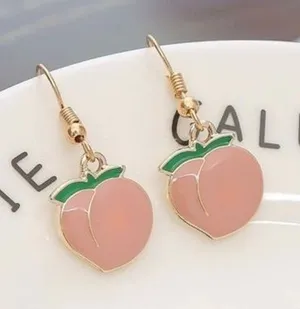 3/$30 💛 Peach Drop Earrings Gold thumbnail 1