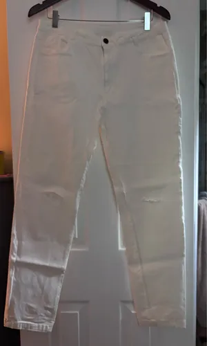 White Jeans Size XL thumbnail 1