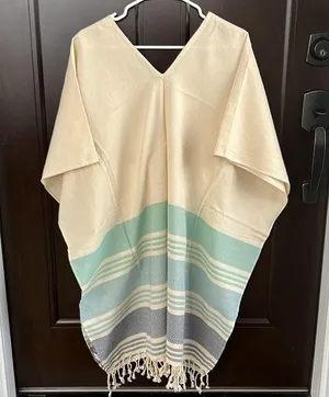 Like New Anthropologie Tribe Alive Fringed Poncho Top One Size thumbnail 3