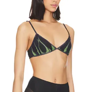 Superdown Black Flames Bralette Top SMALL Coachella Festival NEW thumbnail 2