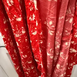 Free People Color Colour‎ My World Jumpsuit Red Floral Beige READ PLEASE Pants thumbnail 11