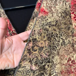 Vintage 90s Brocade Lace Floral Dress Whimsical Dark Fairy Cottagecore Sz Medium thumbnail 4