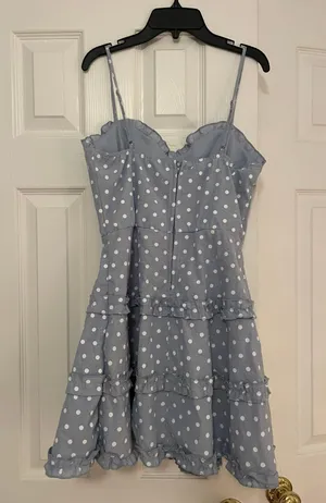 Purple And White Polka Dot Sundress thumbnail 2