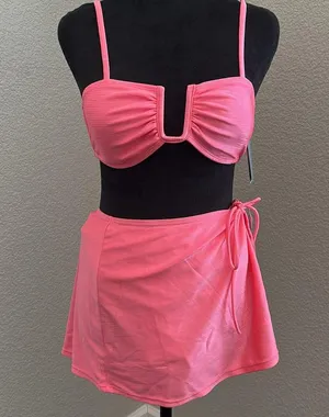 Pink 3 piece bikini set Size M thumbnail 4