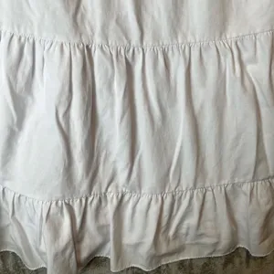 Pomander Place‎ Women's Size Medium White Quinn Tiered Mini Dress Cotton Blend thumbnail 3