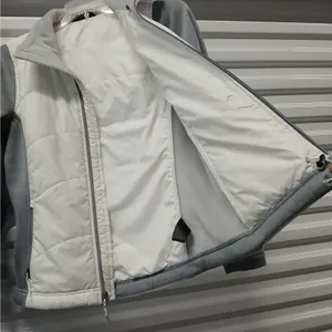 The North Face Quilted Full Zip Jacket Women's Medium White Gray Gorpcore Hiking thumbnail 9